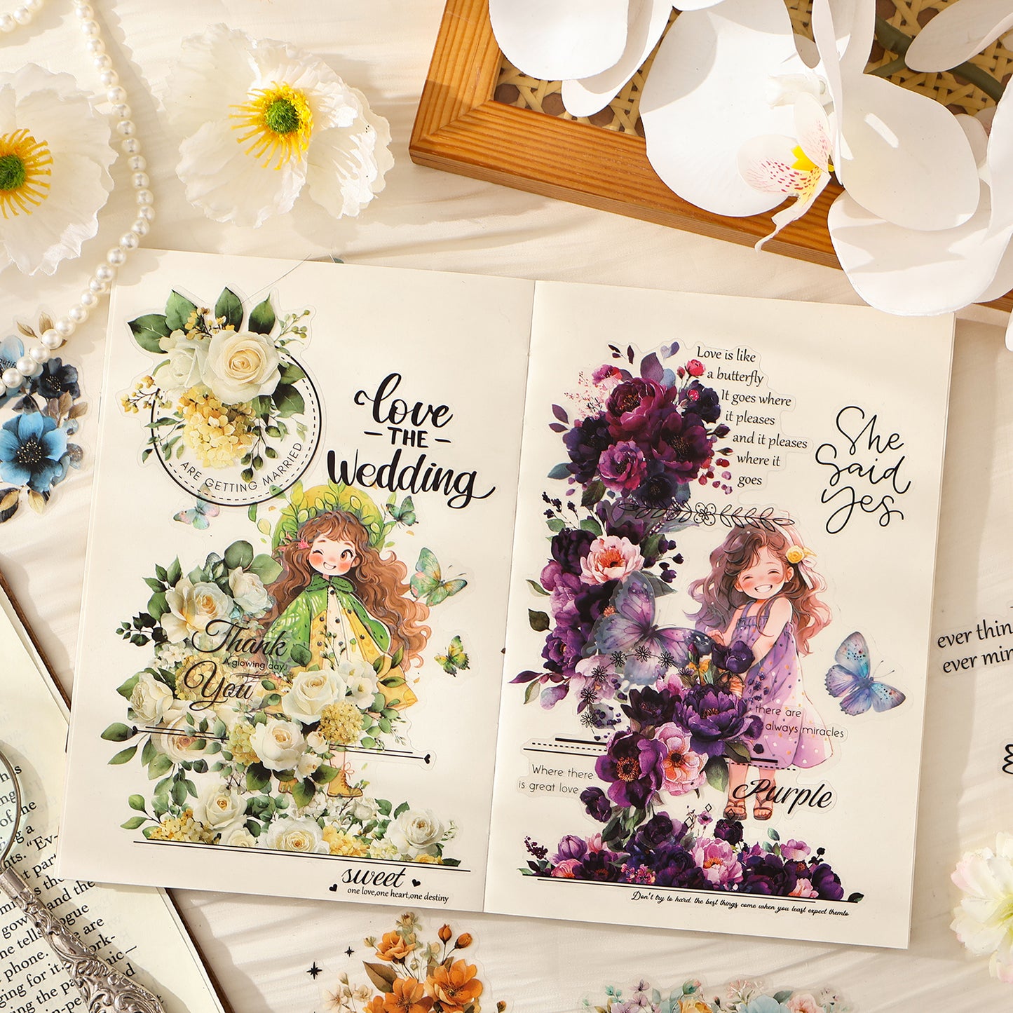 Tinted Silk Melody Sticker 15pcs