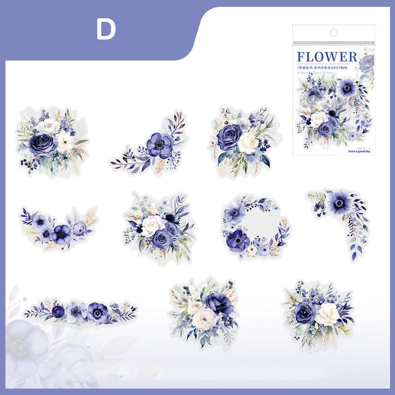 Tranquil Flower Season Stickers 20pcs