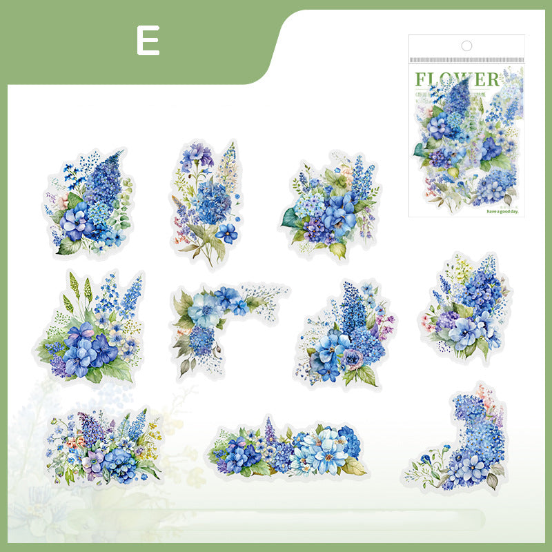 Tranquil Flower Season Stickers 20pcs