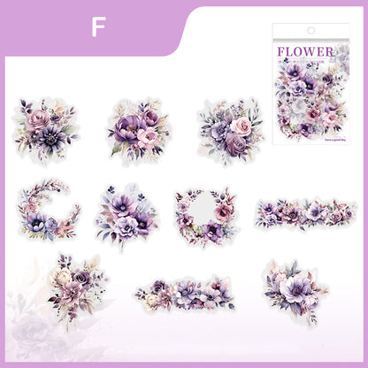 Tranquil Flower Season Stickers 20pcs