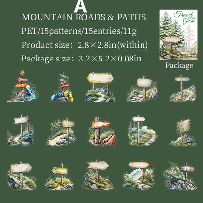 Travel Guide Sticker 15pcs