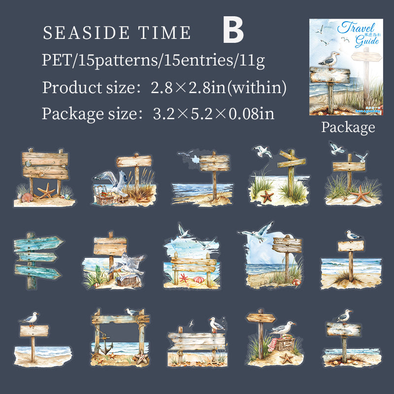 Travel Guide Sticker 15pcs