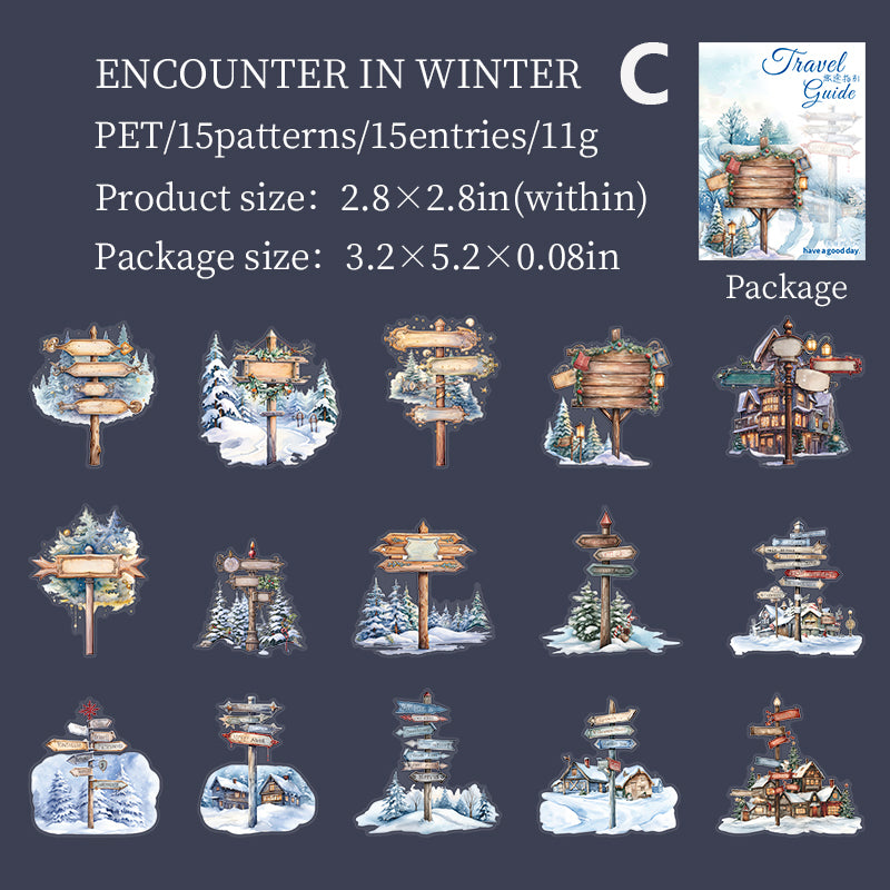 Travel Guide Sticker 15pcs