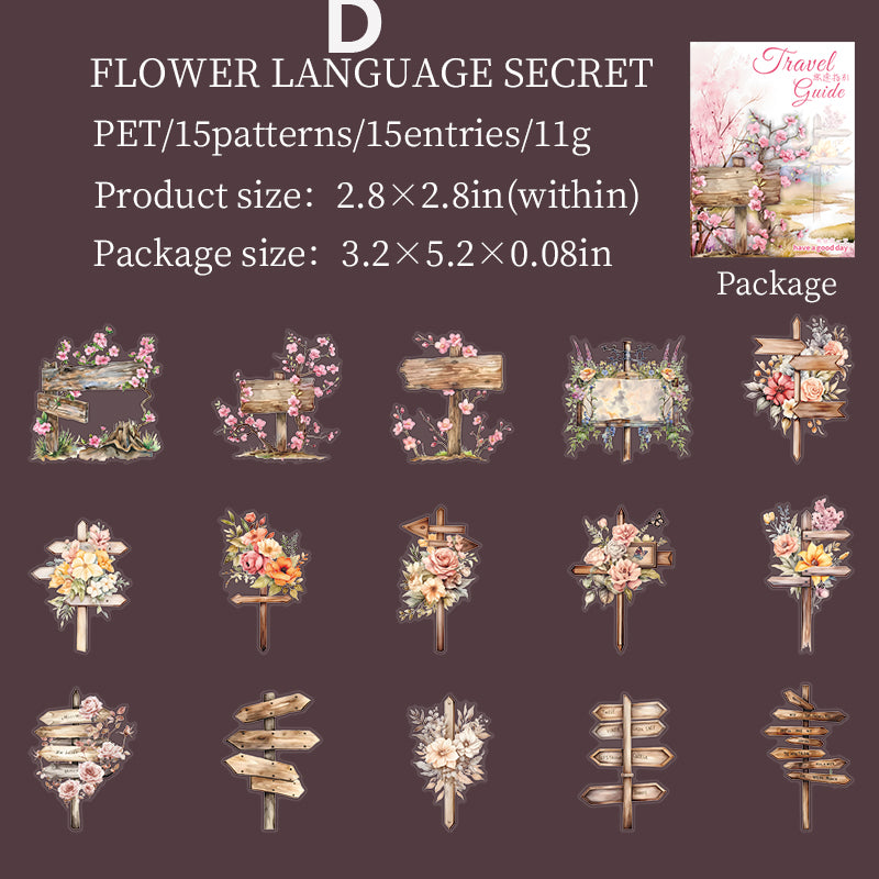 Travel Guide Sticker 15pcs