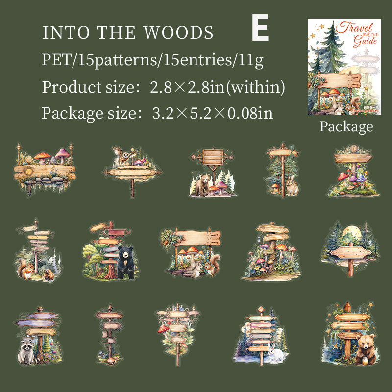 Travel Guide Sticker 15pcs