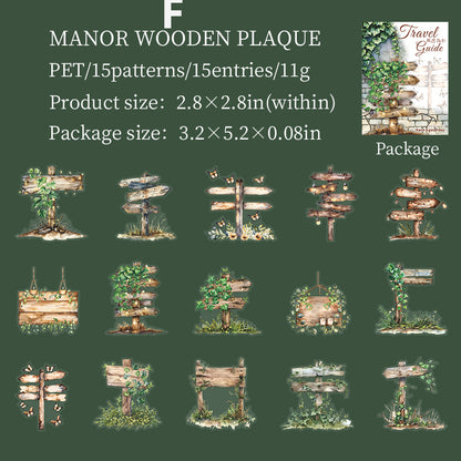 Travel Guide Sticker 15pcs