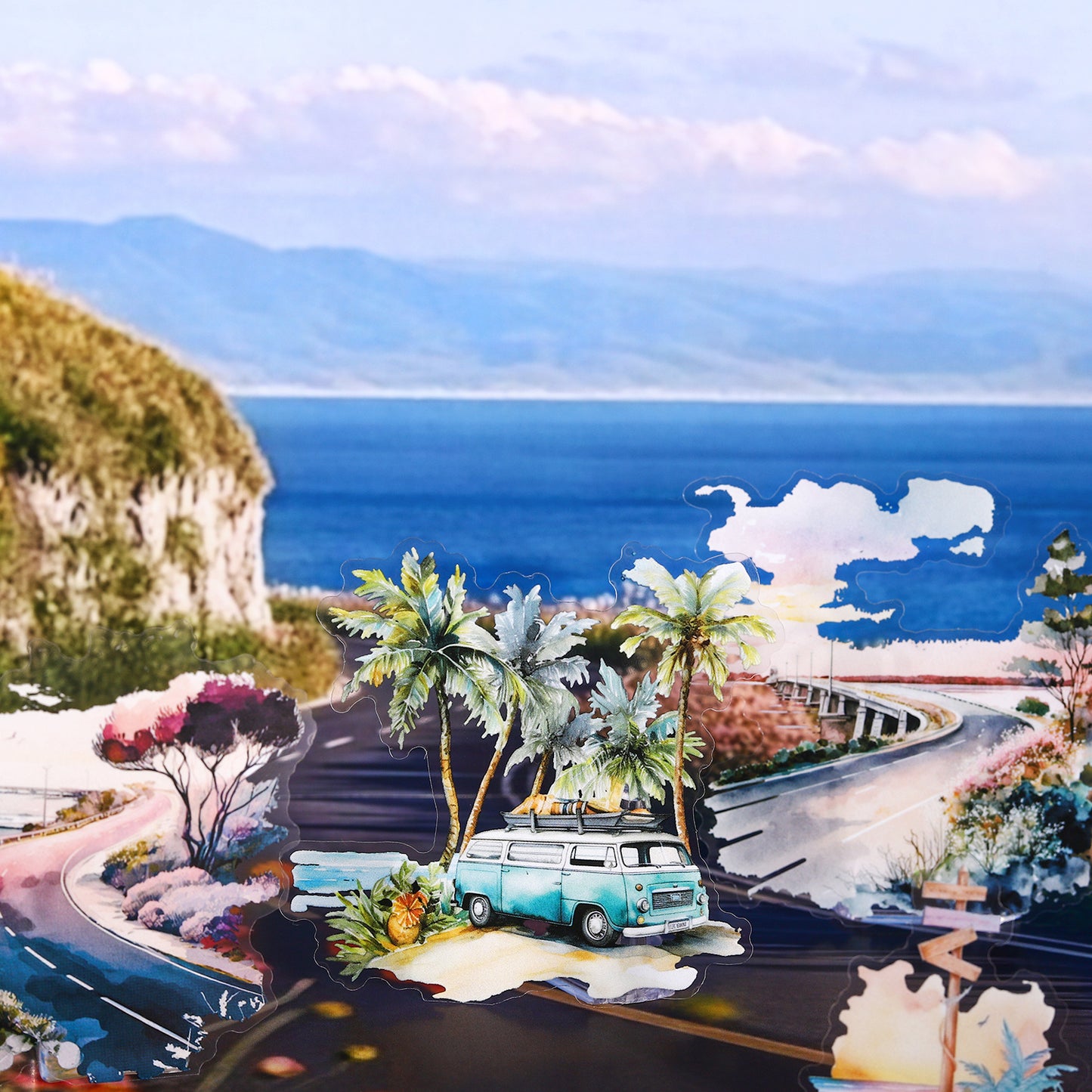 Travel Highway Sticker 30pcs