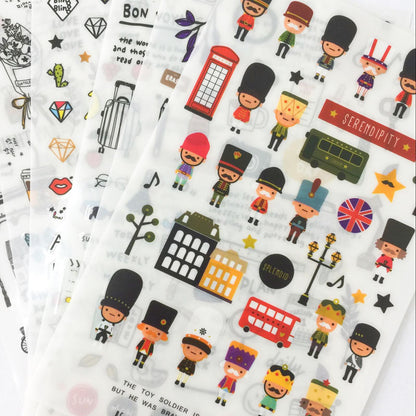 Travel Journal Sticker 6pcs