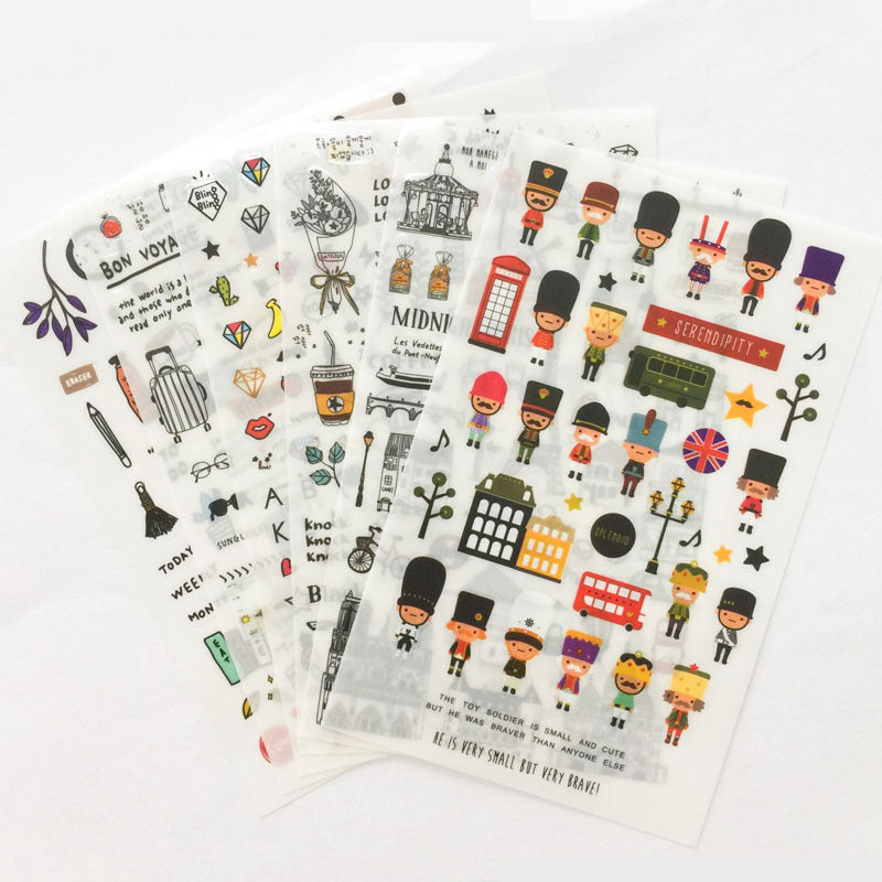 Travel Journal Sticker 6pcs