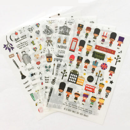 Travel Journal Sticker 6pcs