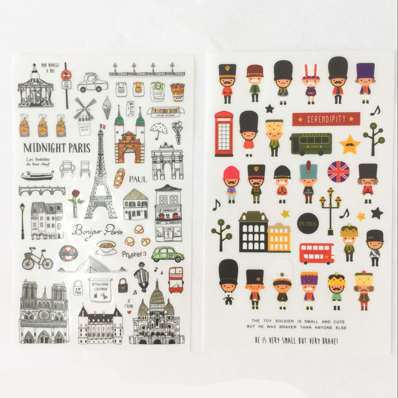 Travel Journal Sticker 6pcs
