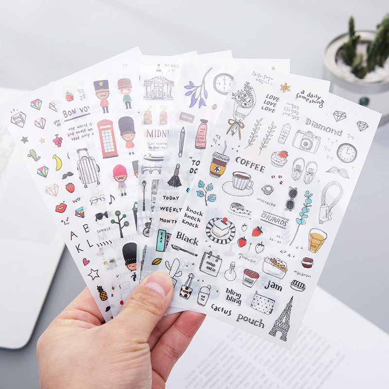 Travel Journal Sticker 6pcs