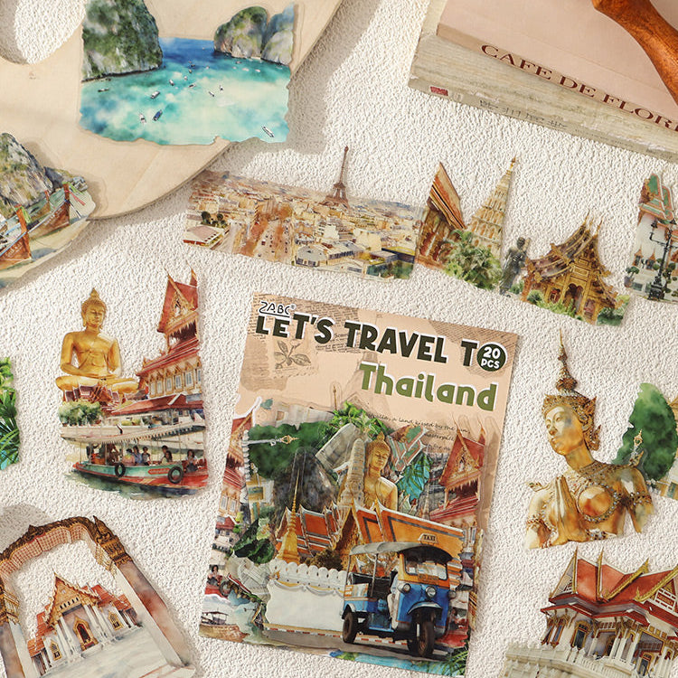 Travel Map Romance Sticker 20pcs