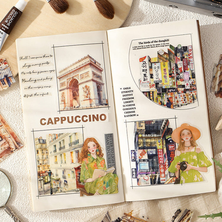 Travel Map Romance Sticker 20pcs