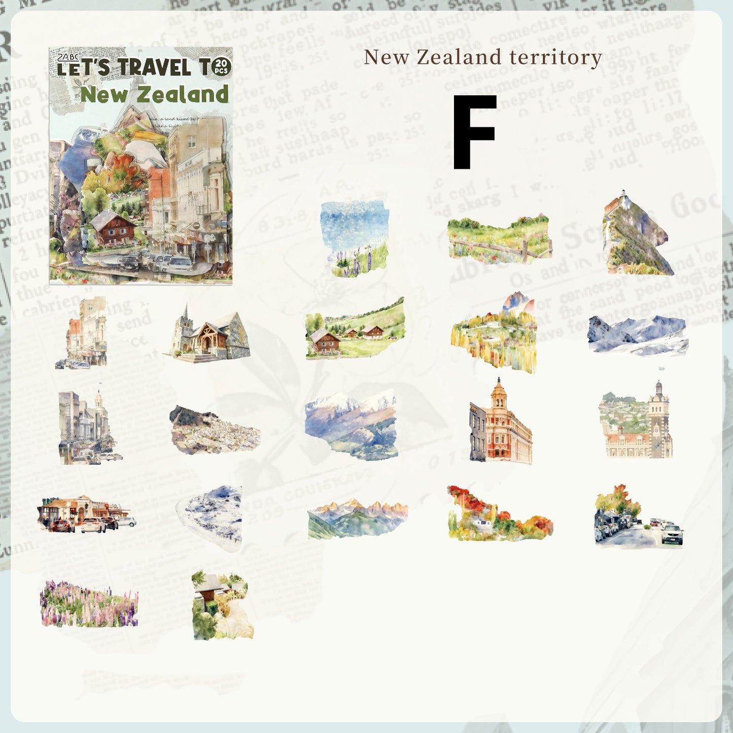 Travel Map Romance Sticker 20pcs
