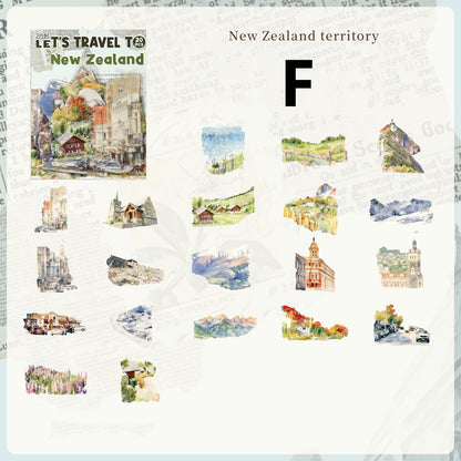 Travel Map Romance Sticker 20pcs