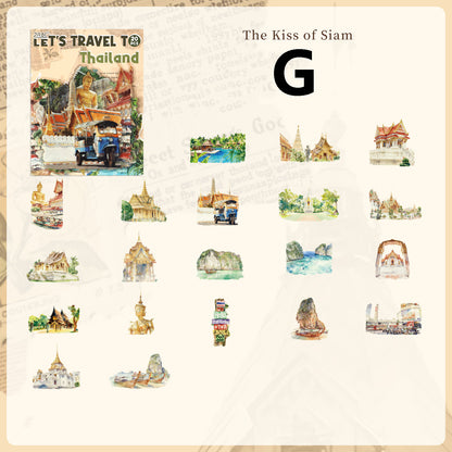 Travel Map Romance Sticker 20pcs