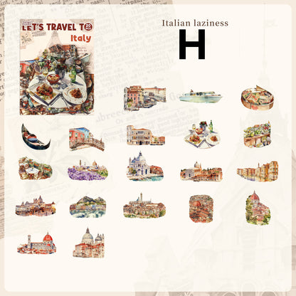 Travel Map Romance Sticker 20pcs