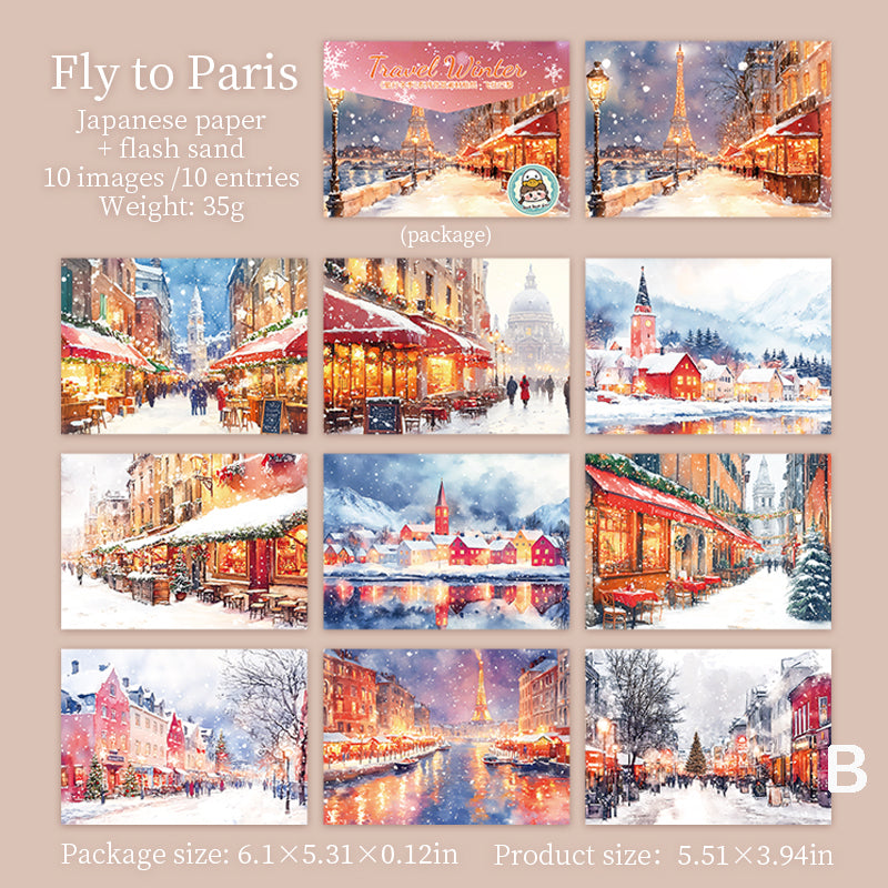 Travel Winter Paper 10pcs