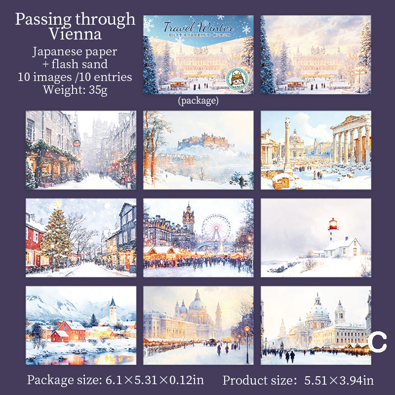 Travel Winter Paper 10pcs