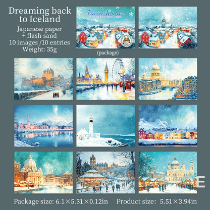 Travel Winter Paper 10pcs