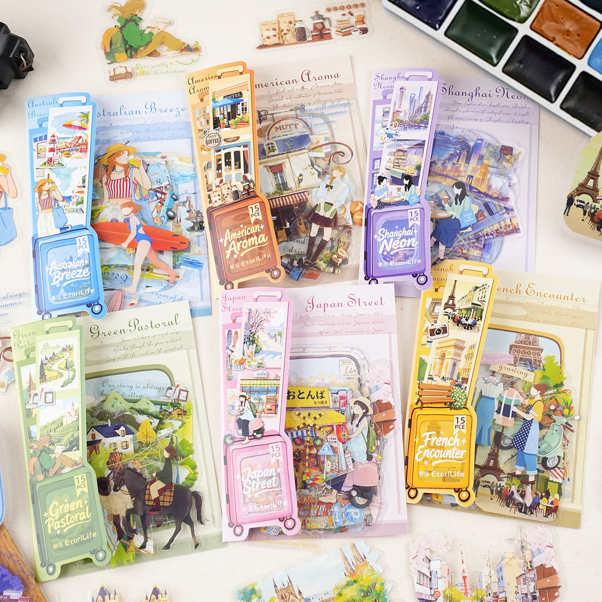 Traveling Thruough Time Sticker 15pcs