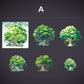 Tree Shadow Shakes Leaves Stickers 10pcs