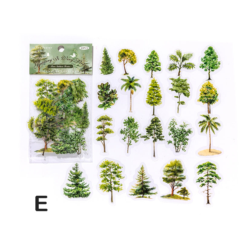 Tree Sticker 40Pcs