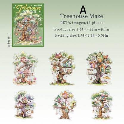 Treehouse Utopia Sticker 12pcs