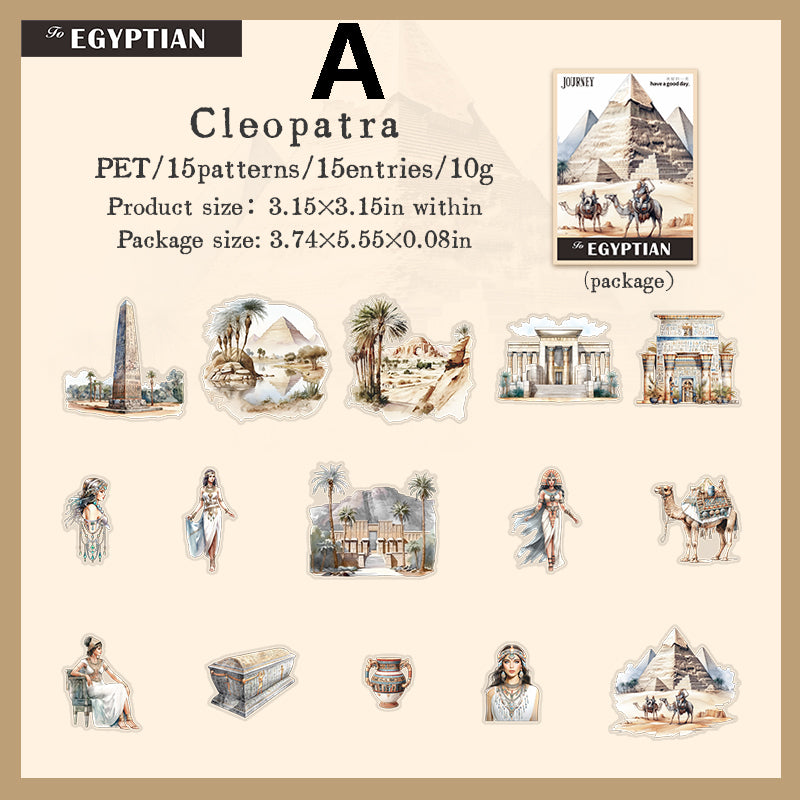 Trip to Egypt Sticker 15pcs