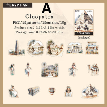 Trip to Egypt Sticker 15pcs