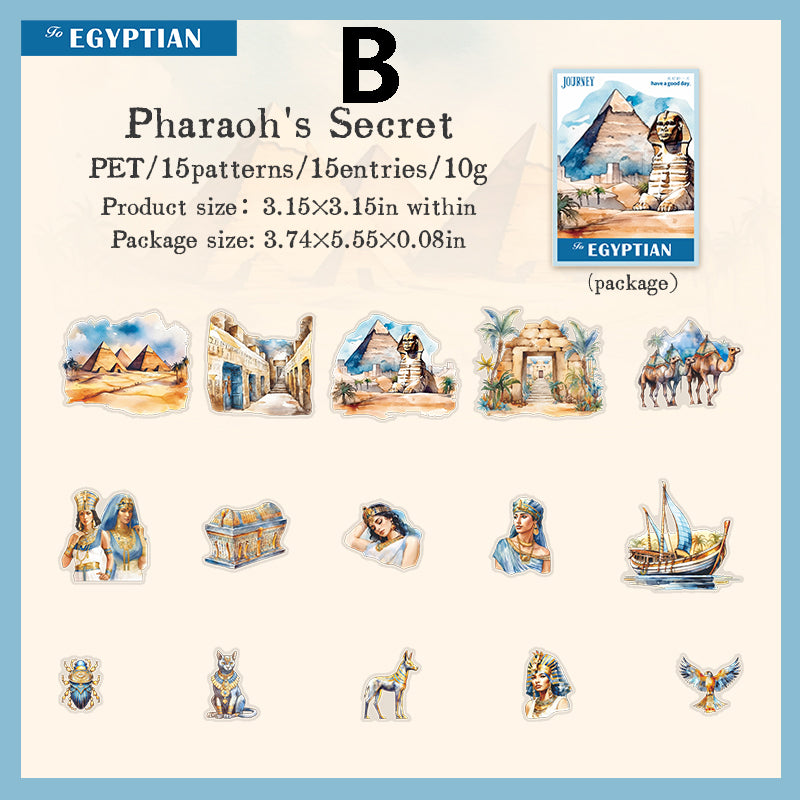 Trip to Egypt Sticker 15pcs