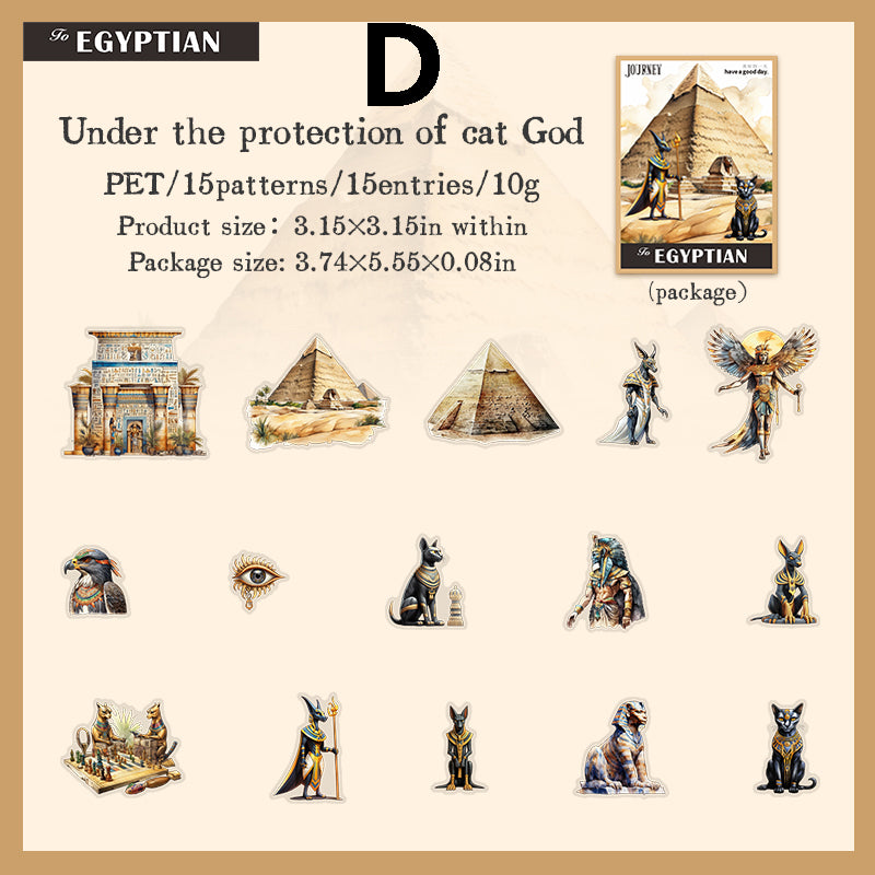 Trip to Egypt Sticker 15pcs