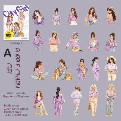 Urban Girl Sticker 20pcs
