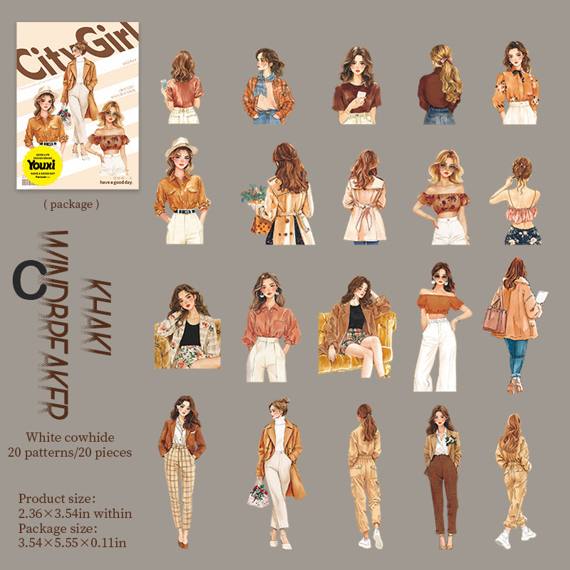 Urban Girl Sticker 20pcs