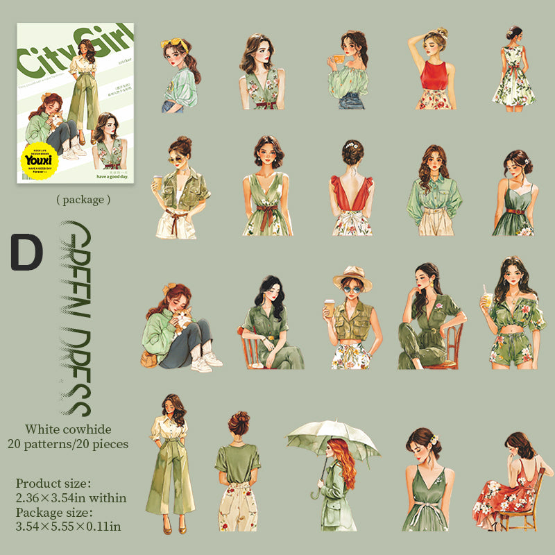 Urban Girl Sticker 20pcs