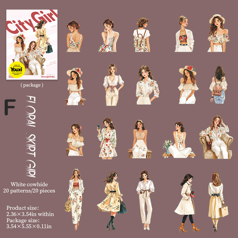 Urban Girl Sticker 20pcs