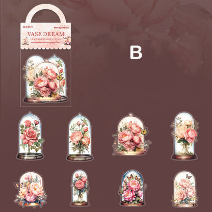 Vase Dream Flower Sticker 16pcs