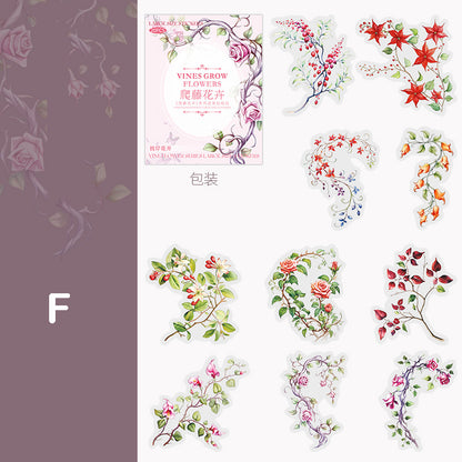 Vines Grow Flowers Stickers 20pcs