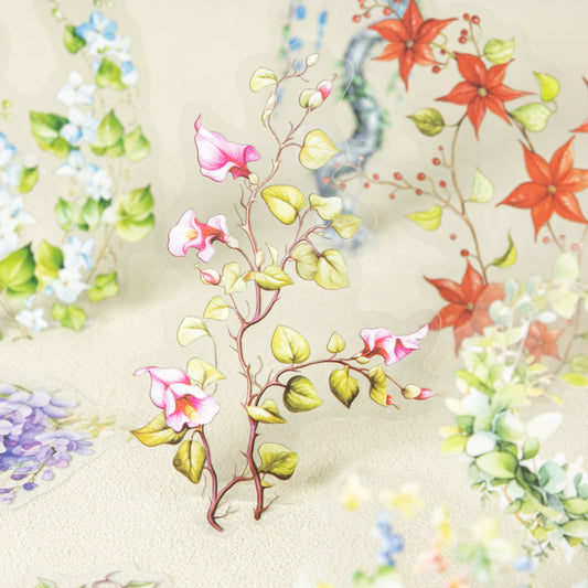 Vines Grow Flowers Stickers 20pcs