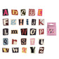 Vintage Alphabet Sticker 52pcs