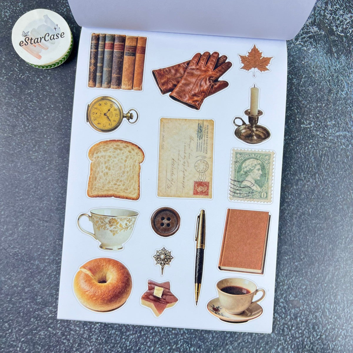 Vintage Collage Archive Sticker Book