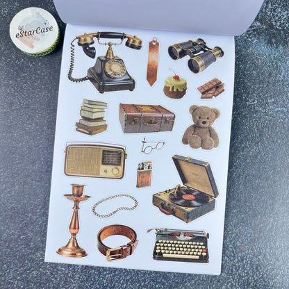 Vintage Collage Archive Sticker Book