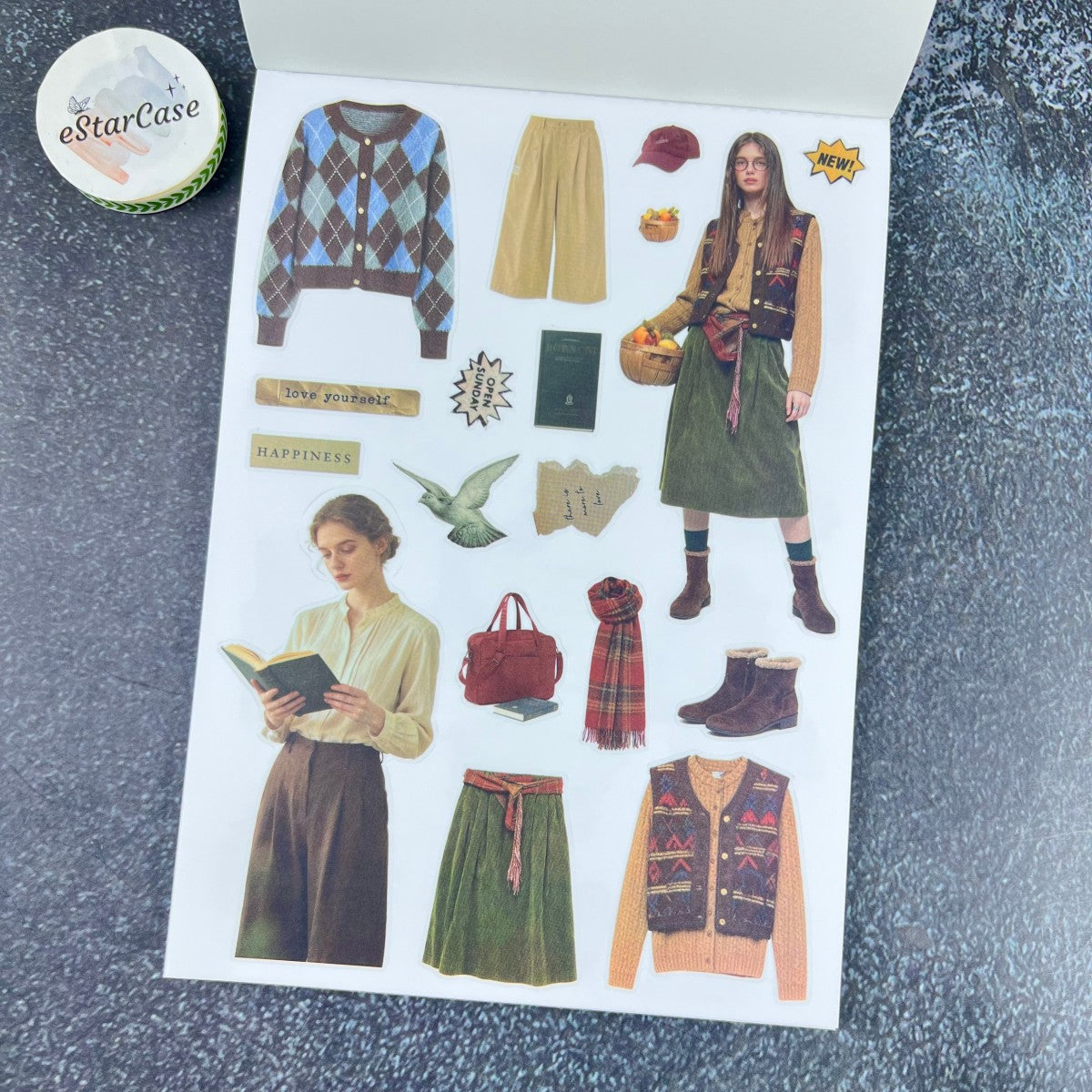 Vintage Collage Archive Sticker Book