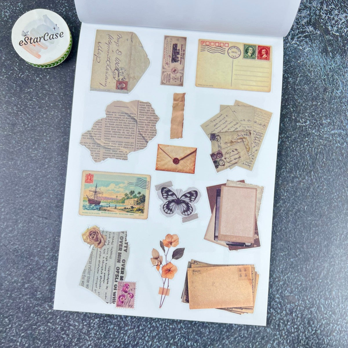 Vintage Collage Archive Sticker Book