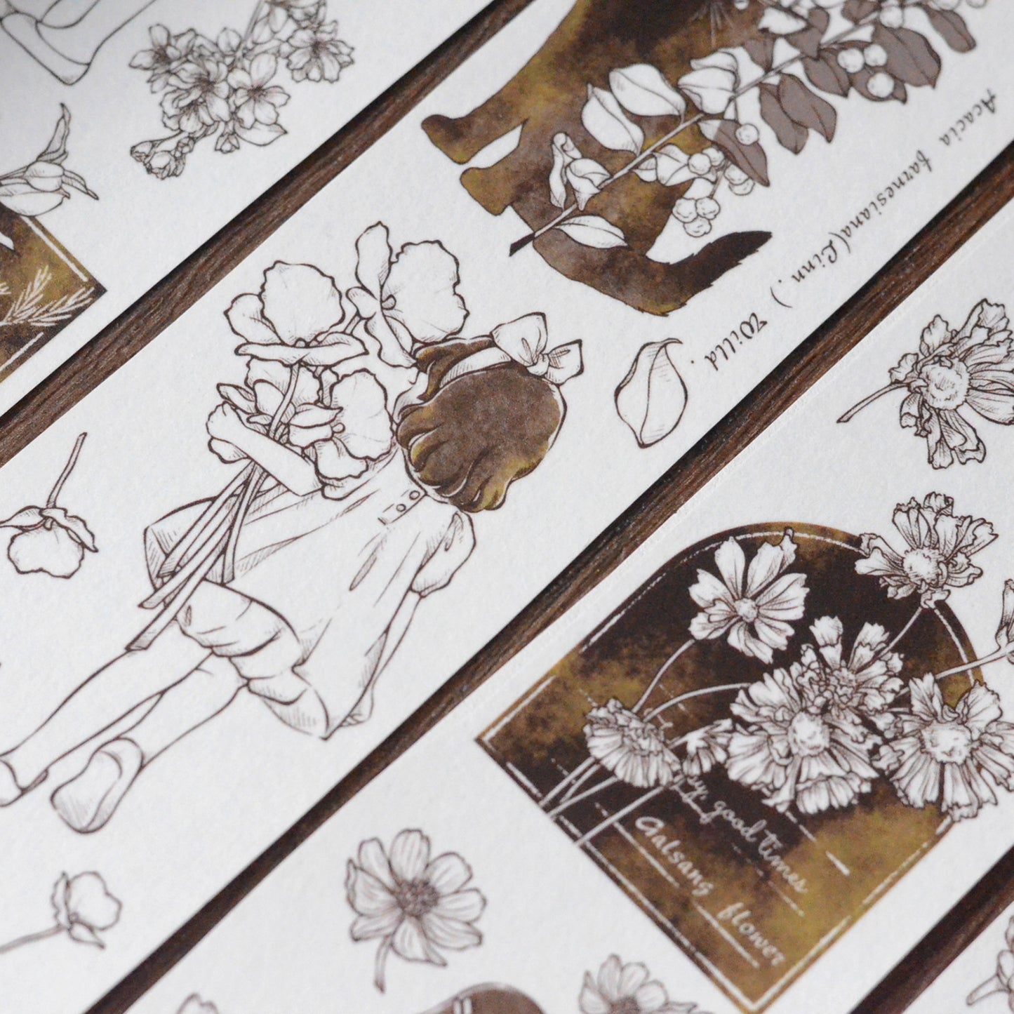 5cm*150cm Vintage Cute Character Flower Tape