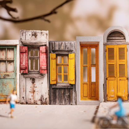 Vintage Doors Windows Stickers 20pcs
