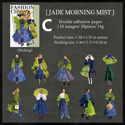 Vintage Fashion Sticker 20pcs