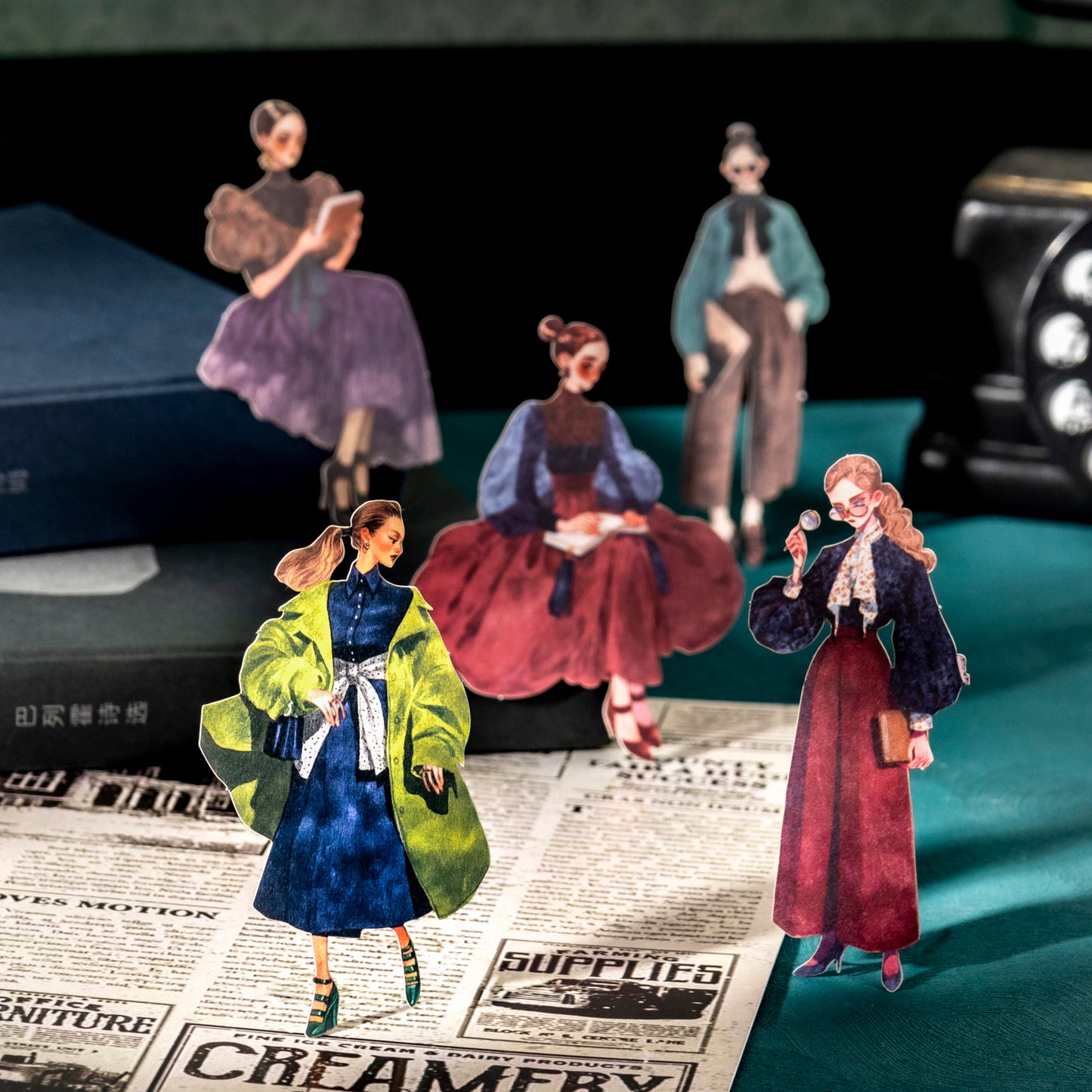 Vintage Fashion Sticker 20pcs