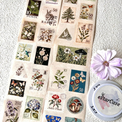 6cm*2m Vintage Floral Stamp Album Tape
